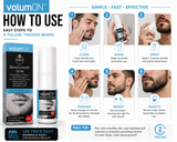 Volumon Beard Growth Spray – 60ml, 120ml, or 180ml – Fuller, Thicker Beard Fast – Free UK Delivery