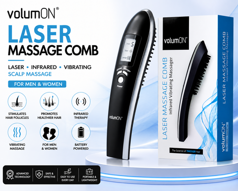 Volumon Laser Massage Comb for Hair Growth & Scalp Massage | Laser, Infrared & Vibration Therapy | Free UK Delivery
