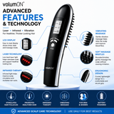 Volumon Laser Massage Comb for Hair Growth & Scalp Massage | Laser, Infrared & Vibration Therapy | Free UK Delivery