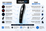 Volumon Laser Massage Comb for Hair Growth & Scalp Massage | Laser, Infrared & Vibration Therapy | Free UK Delivery